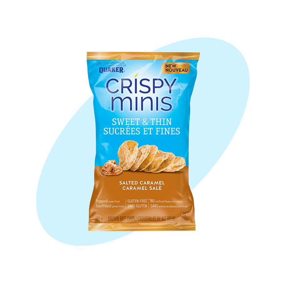 Quaker Crispy Minis Sweet Thin Salted Caramel Brown Rice Chips